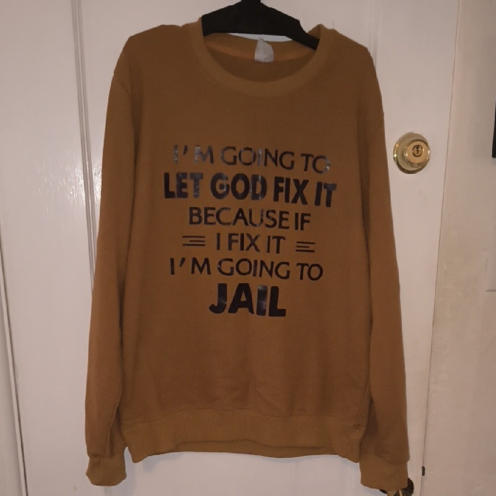 Women's Tan Graphic Sweatshirt